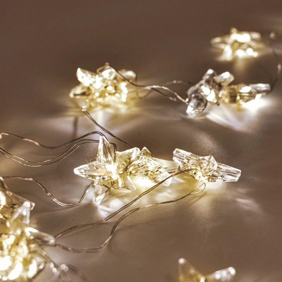 Catena Luminosa Con 50 Stelline Acrilico Nano LED A Batteria 3 Catena Luminosa Con 50 Stelline Acrilico Nano LED A Batteria