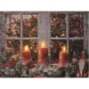 Quadro Natalizio 3 Candele Su Finestra E Neve LED A Batteria -Offerte Natale Negozio 0059369 quadro natalizio 3 candele su finestra e neve led a batteria