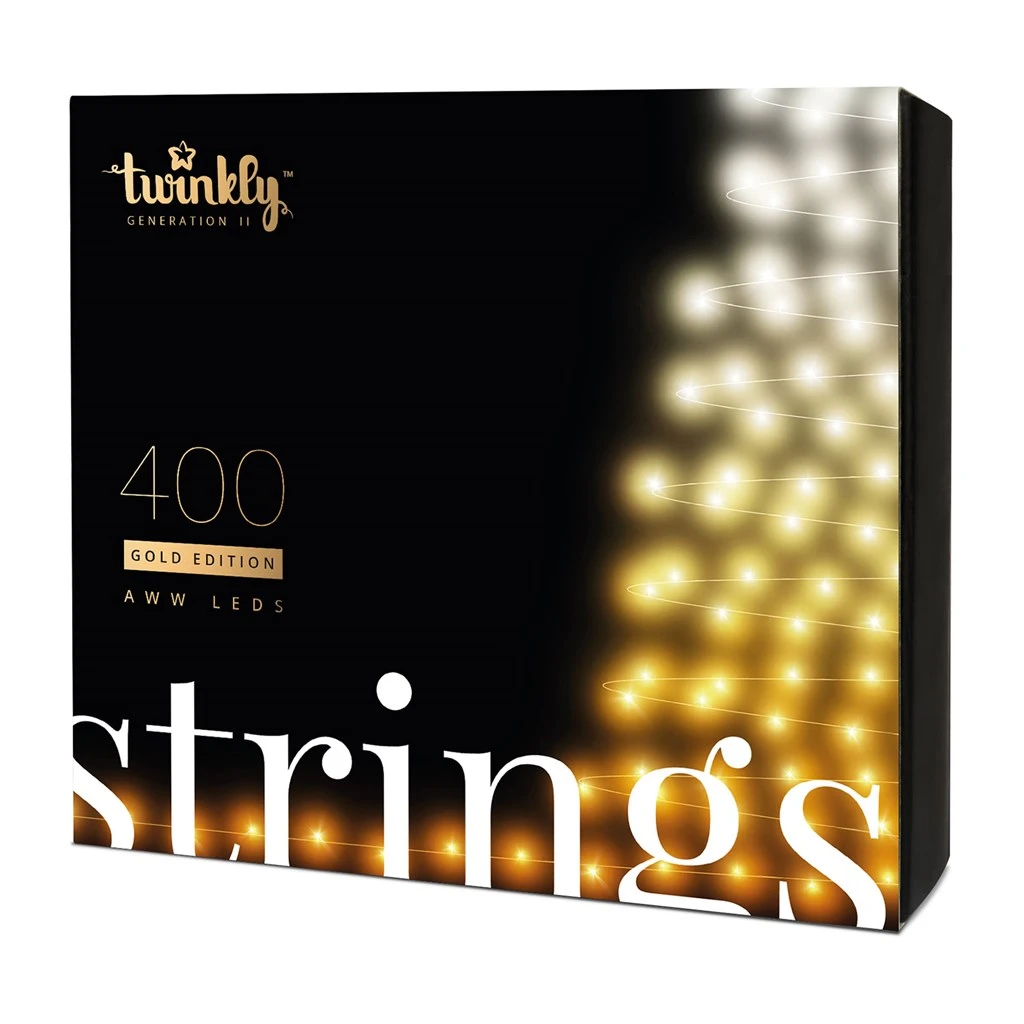Twinkly Strings Gold Edition Catena 400 LED Ambrato E Bianco AWW 4 Twinkly Strings Gold Edition Catena 400 LED Ambrato E Bianco AWW - immagine 2
