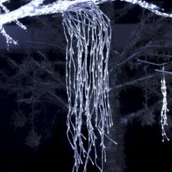 Cascata 480 LED 120cm Bianco Ghiaccio -Offerte Natale Negozio 0074337 cascata 480 led 120cm bianco ghiaccio