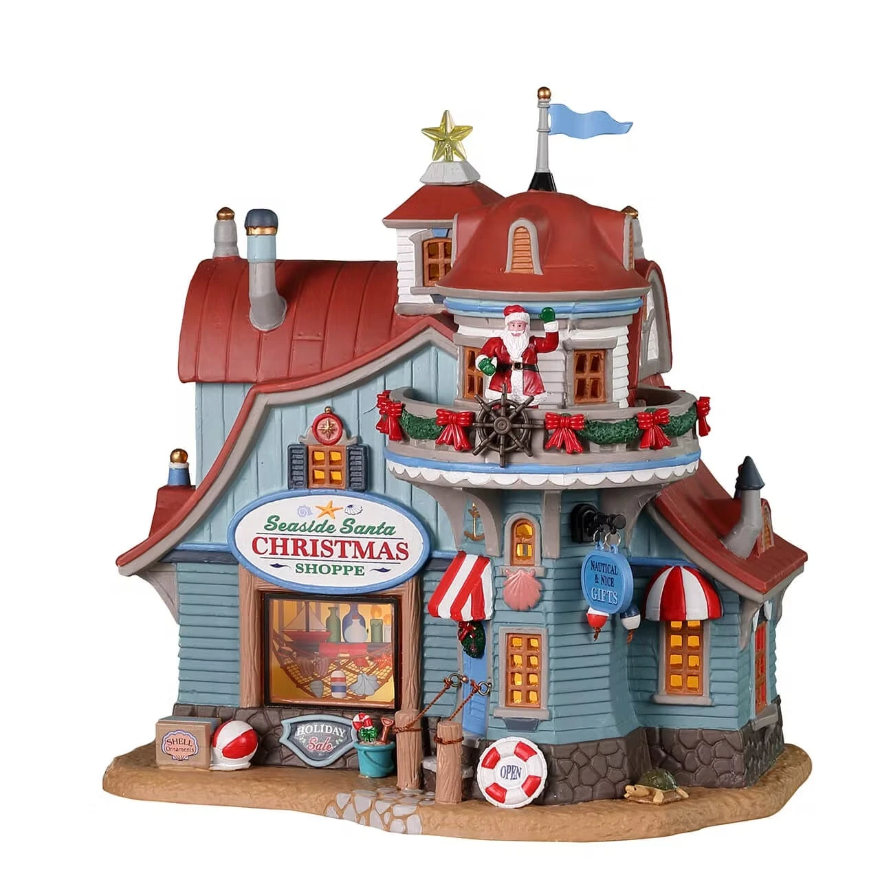 Lemax Seaside Santa Christmas Shoppe - 25909 3 Lemax Seaside Santa Christmas Shoppe - 25909