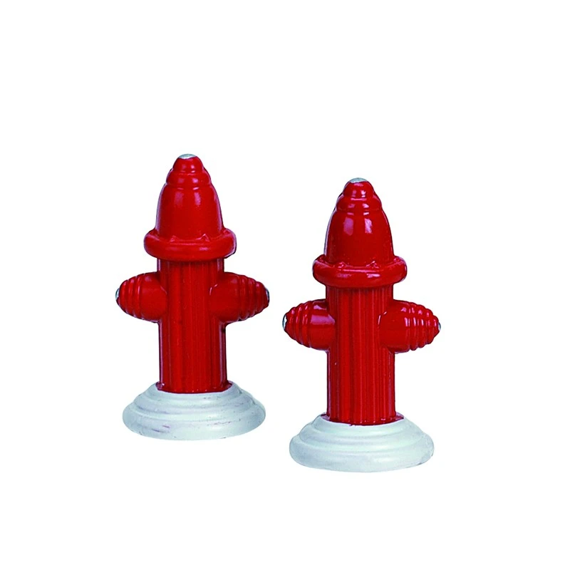 Lemax Metal Fire Hydrant, Set Of 2 - 24986 3 Lemax Metal Fire Hydrant, Set Of 2 - 24986