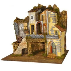 Presepe Con Luci E Mulino Ad Acqua Motorizzato 76x40x54 Cm -Offerte Natale Negozio 0093394 presepe con luci e mulino ad acqua motorizzato 76x40x54 cm