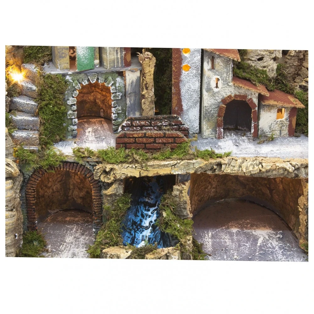 Presepe Con Luci E Cascata Ad Acqua C/ Pompa 60x34x44 Cm 7 Presepe Con Luci E Cascata Ad Acqua C/ Pompa 60x34x44 Cm - immagine 5