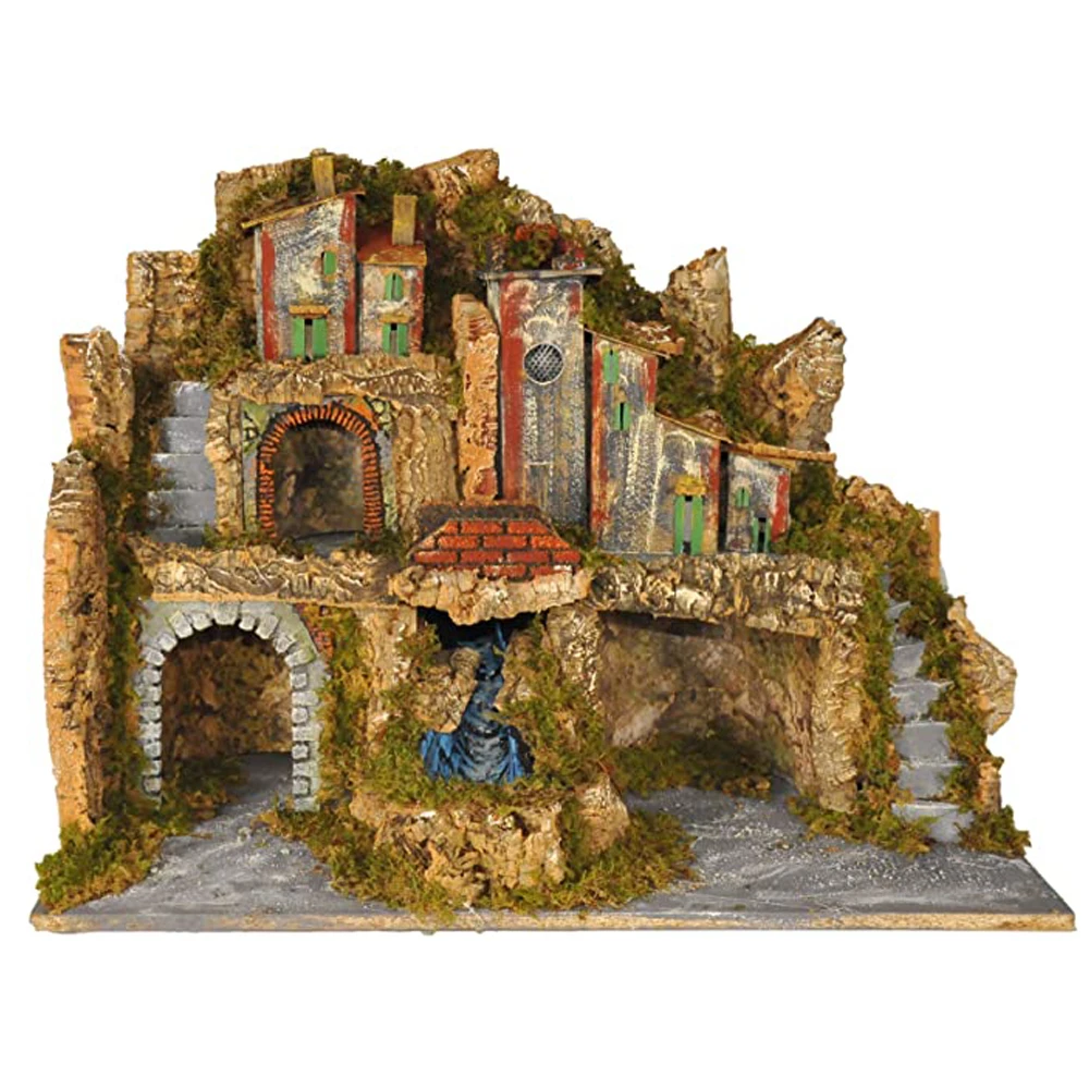Presepe Con Luci E Cascata Ad Acqua C/ Pompa 60x34x44 Cm 3 Presepe Con Luci E Cascata Ad Acqua C/ Pompa 60x34x44 Cm