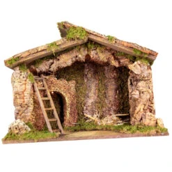 Capanna Presepe Con Luci 50x23x36 Cm