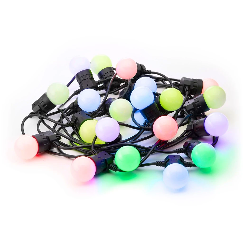 Twinkly Festoon Catena Luminosa Di 40 Sfere RGB Per Esterno, 20 Metri 4 Twinkly Festoon Catena Luminosa Di 40 Sfere RGB Per Esterno, 20 Metri - immagine 2