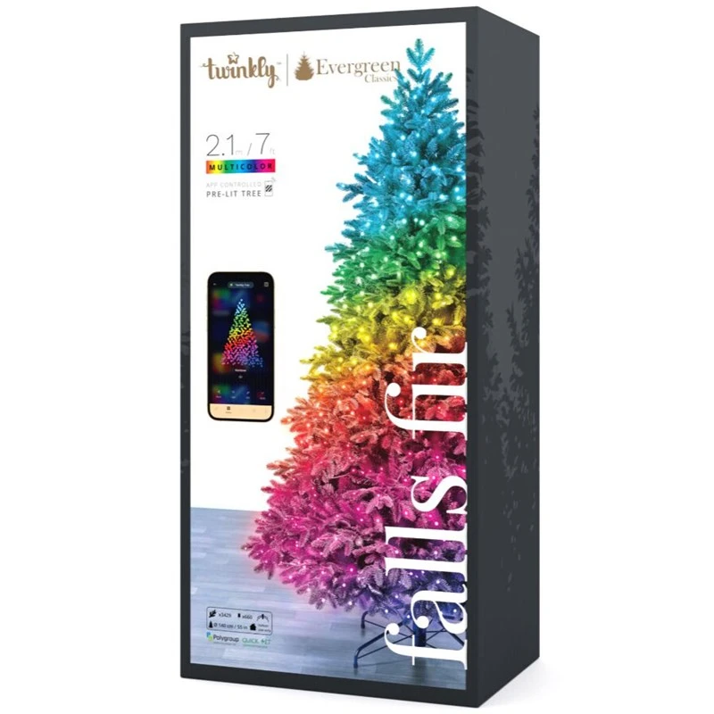 Twinkly Albero Pre-Illuminato Falls Fir 660 LED - 2,1 M, Controllabile Via App 3 Twinkly Albero Pre-Illuminato Falls Fir 660 LED - 2,1 M, Controllabile Via App