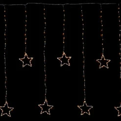 Prequ Tenda Luminosa Pioggia Di Stelle, 350 Nanoled, 3,6 Metri, Luce Calda