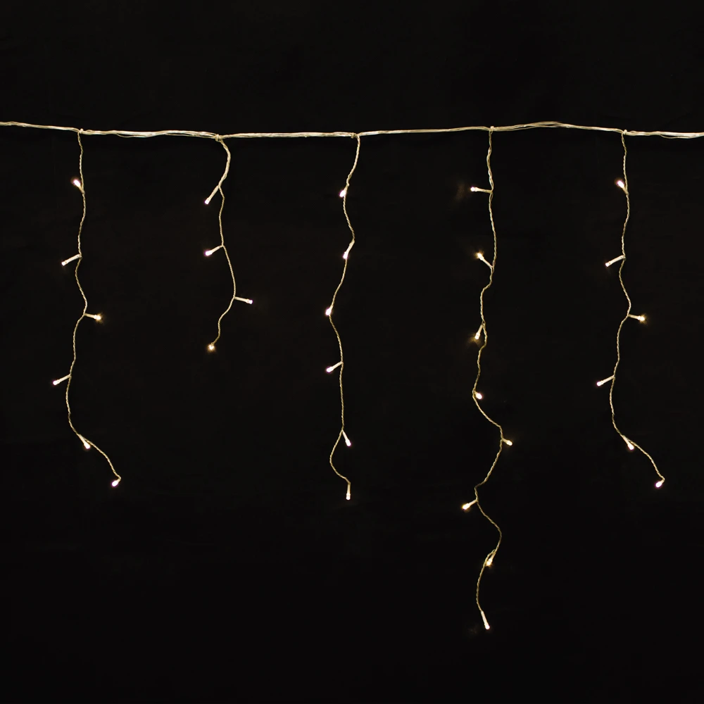 Prequ Tenda Luminosa Stalattiti, 72 Led, 2,2 Metri, Luce Calda 3 Prequ Tenda Luminosa Stalattiti, 72 Led, 2,2 Metri, Luce Calda