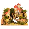 Piccolo Borgo Su Roccia Presepe 20x14x13 Cm