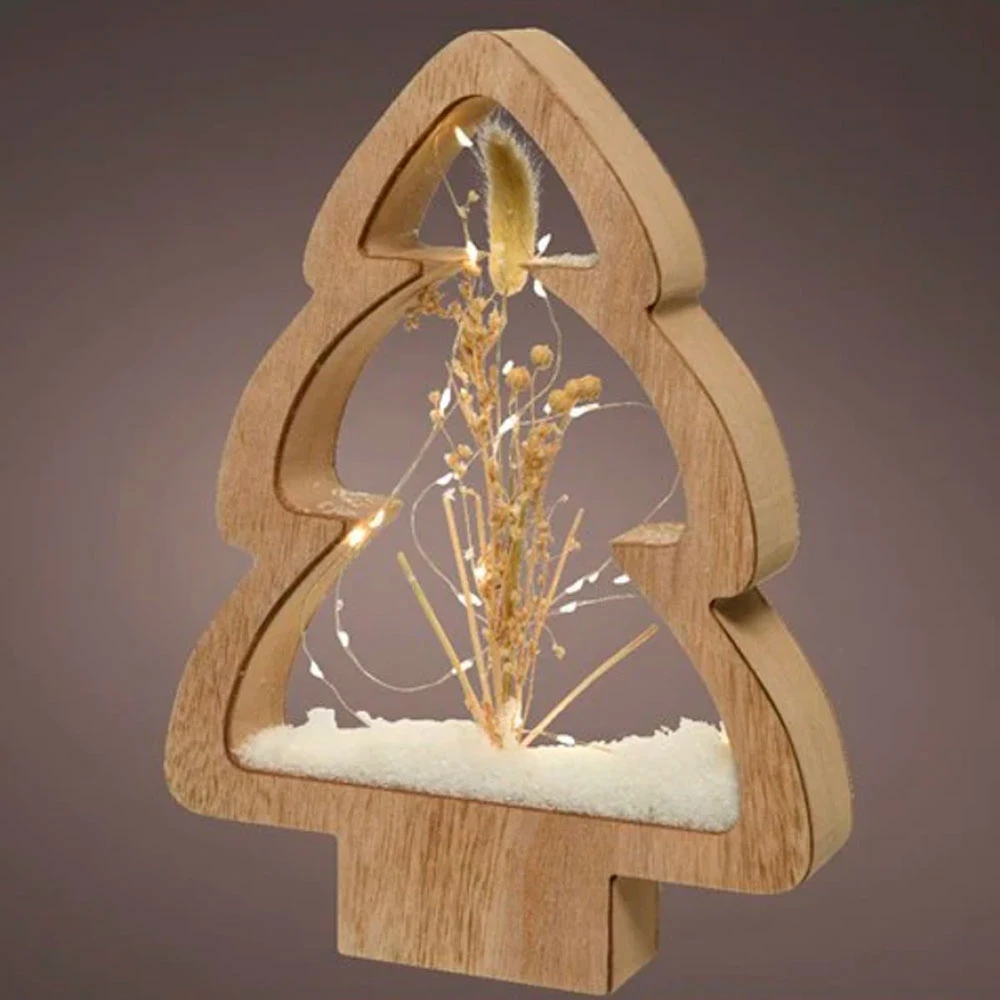 Kaemingk Albero In Legno Con LED 28 Cm 4 Kaemingk Albero In Legno Con LED 28 Cm - immagine 2