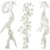 Ghirlanda Natalizia Foglie Pendenti Da 180 Cm Bianca -Offerte Natale Negozio 0096523 ghirlanda natalizia foglie pendenti da 180 cm bianca