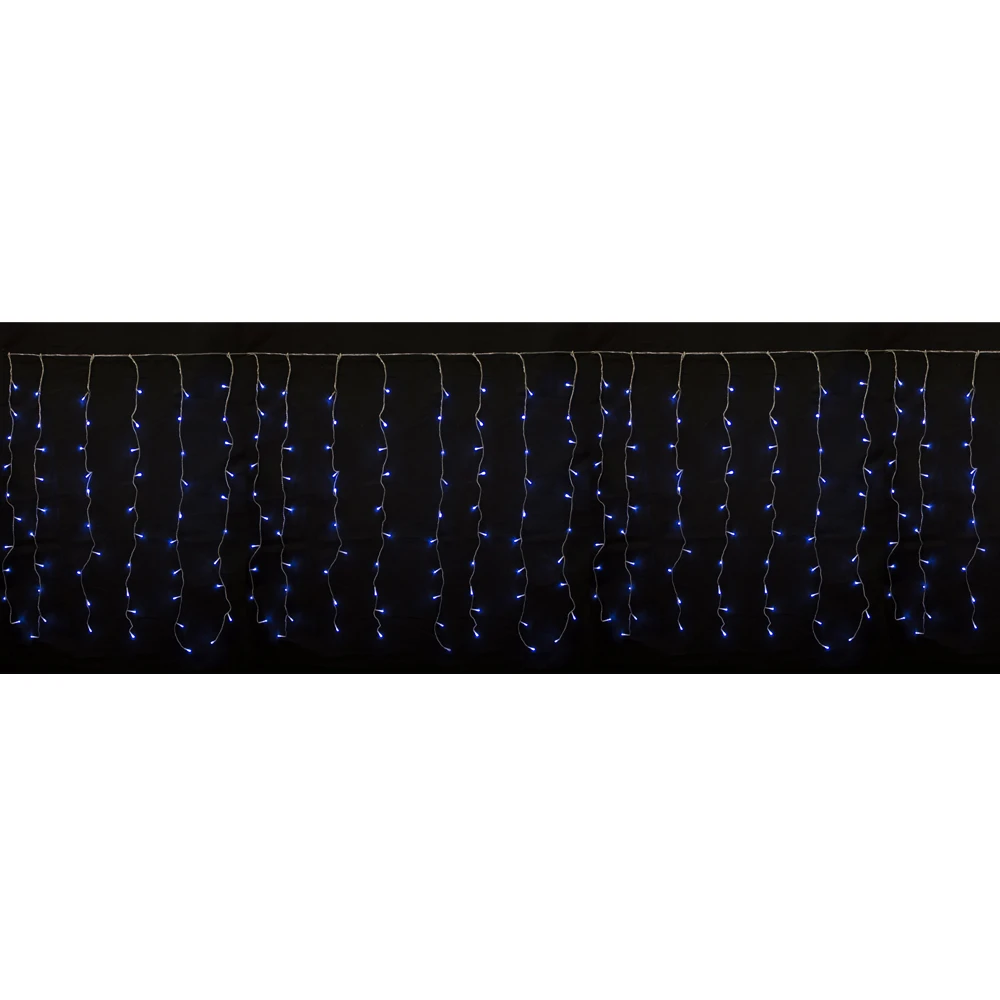 Prequ Tenda Luminosa A Cascata, 400 Led, 4x1 Metri, Luce Fredda, Giochi Luce, Memory Controller, Prolungabile, Cavo Trasparente, IP44 Uso Esterno 4 Prequ Tenda Luminosa A Cascata, 400 Led, 4x1 Metri, Luce Fredda, Giochi Luce, Memory Controller, Prolungabile, Cavo Trasparente, IP44 Uso Esterno - immagine 2