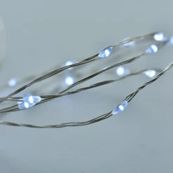 Prequ Catena Di Luci 300 Nanoled Bianco Freddo 15 M, Giochi Luce, Timer, A Batterie