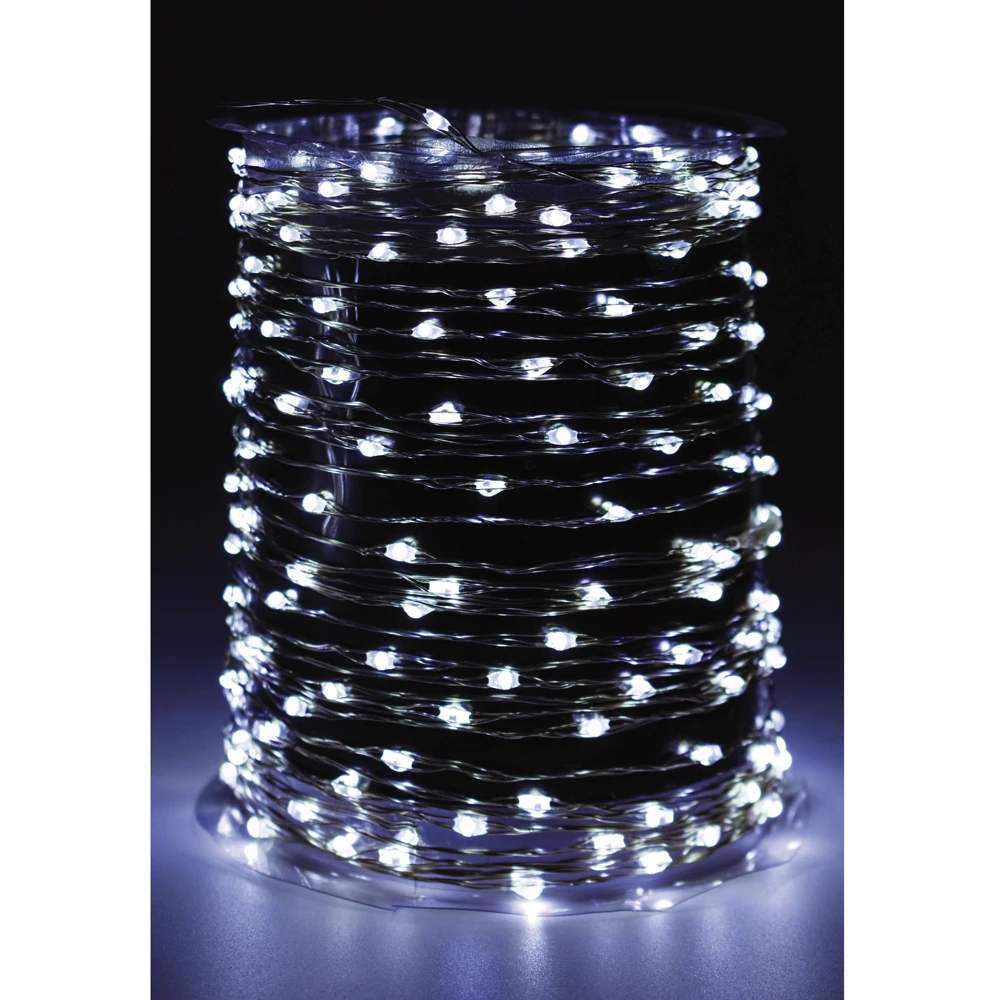 Prequ Catena Di Luci 300 Nanoled Bianco Freddo 15 M, Giochi Luce, Timer, A Batterie 4 Prequ Catena Di Luci 300 Nanoled Bianco Freddo 15 M, Giochi Luce, Timer, A Batterie - immagine 2