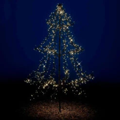 Albero Di Natale Luminoso 1800 LED Bianco Caldo 300 Cm