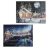 Quadro Natalizio Paesaggio Innevato Con LED Bianco Caldo -Offerte Natale Negozio 0096717 quadro natalizio paesaggio innevato con led bianco caldo