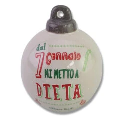 Villa D'Este Pallina Di Natale In Ceramica Con Frase -Offerte Natale Negozio 0097768 villa deste pallina di natale in ceramica con frase