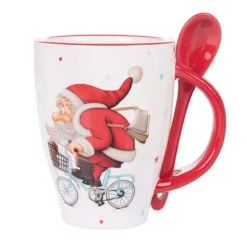 Villa D'Este Tazza Mug Da Natale In Ceramica Con Cucchiaino -Offerte Natale Negozio 0097781 villa deste tazza mug da natale in ceramica con cucchiaino