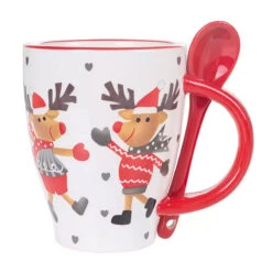 Villa D'Este Tazza Mug Da Natale In Ceramica Con Cucchiaino -Offerte Natale Negozio 0097783 villa deste tazza mug da natale in ceramica con cucchiaino