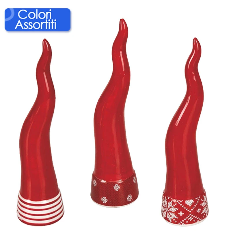 Villa D'Este Corno Portafortuna Di Natale In Ceramica 3 Villa D'Este Corno Portafortuna Di Natale In Ceramica